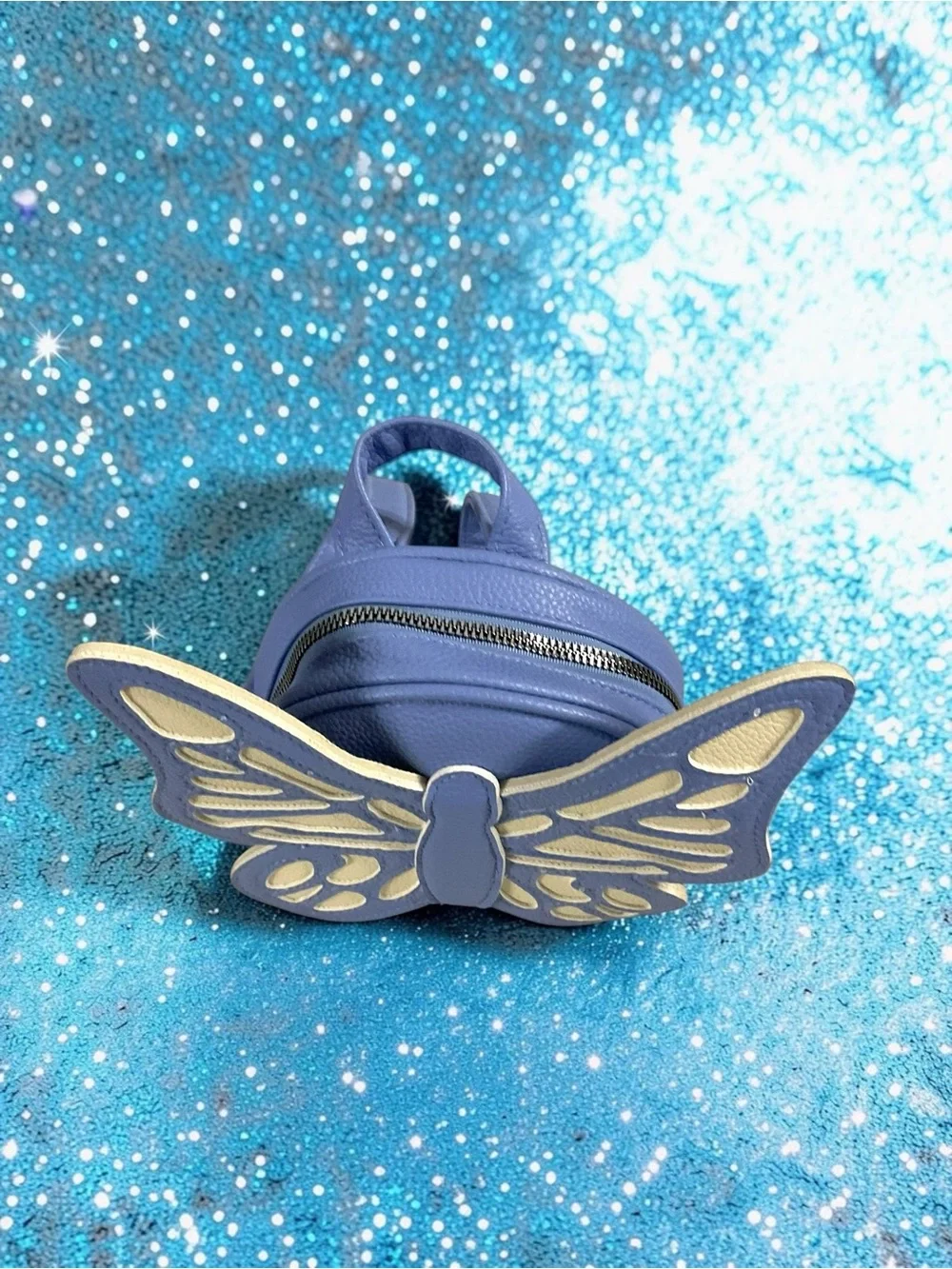 Cupcakes & Cashmere Kids Butterfly Backpack - Blue and Cream